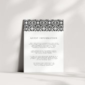 Santorini Wedding Details Enclosure Kaart | Zwart