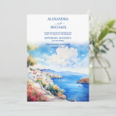 Santorini Wedding Kaart (Staand voorkant)