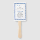 Santorini Wedding Menu Programma Griekenland Griek Handwaaier (Achterkant)