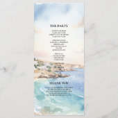 Santorini Wedding Program Template | Mediterranean Menu (Achterkant)