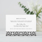 Santorini Wedding Reception Kaart | Zwart (Staand voorkant)