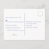 Santorini Wedding RSVP Uitnodiging Briefkaart (Achterkant)
