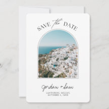 Santorini Wedding Save the Date