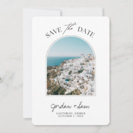 Santorini Wedding Save the Date Kaart
