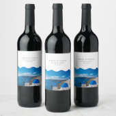 Santorini Wedding Wijn Etiket (Flessen)