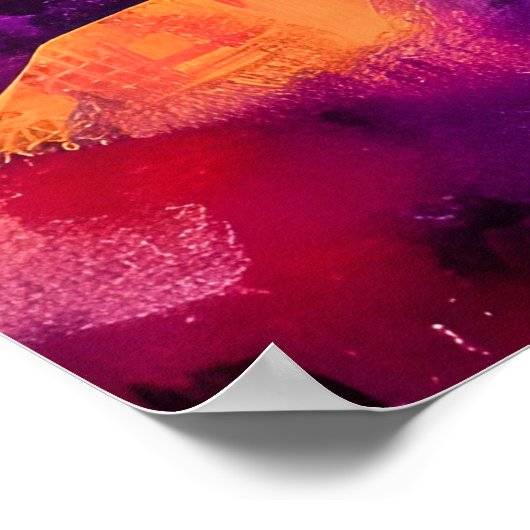 Santorini weg naar het Zee Poster (Hoek)