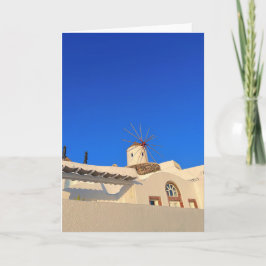 Santorini Windmill Oia Greece Fotografie Kaart
