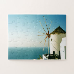 Santorini windmolen, Griekenland Legpuzzel