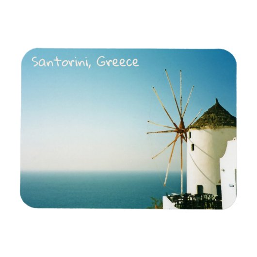 Santorini windmolen, Griekenland Magneet (Horizontaal)