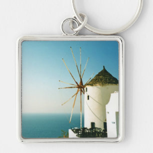 Santorini windmolen, Griekenland Sleutelhanger