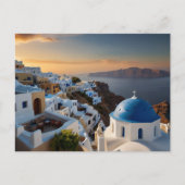 Santorini Zonsondergang Bliss Briefkaart (Voorkant)