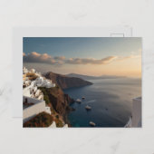 Santorini Zonsondergang Bliss Briefkaart (Voorkant / Achterkant)