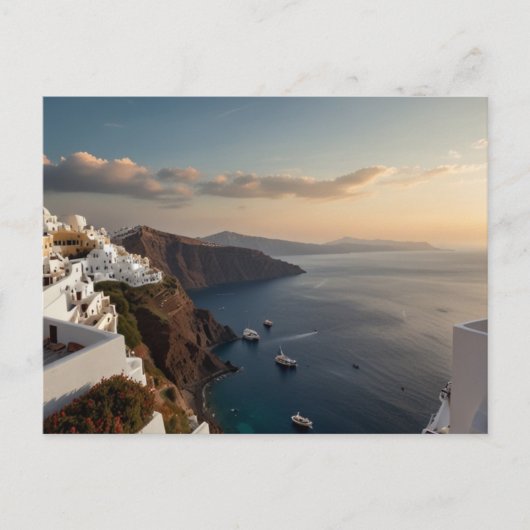 Santorini Zonsondergang Bliss Briefkaart (Voorkant)