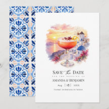 Santorini Zonsondergang Cocktail Griekse Huwelijk