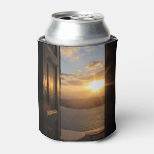 Santorini zonsondergang door de deur blikjeskoeler