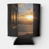 Santorini zonsondergang door de deur blikjeskoeler (Voorkant)