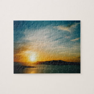 Santorini zonsondergang, Griekenland Legpuzzel