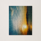 Santorini zonsondergang, Griekenland Legpuzzel (Verticaal)