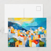 Santorini Zonsondergang in Krachtige Kleuren