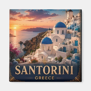 Santorini Zonsondergang Vakantieherinnering Cadeau Magneet