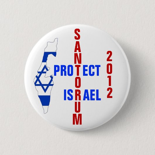 Santorum 2012 ronde button 5,7 cm (Voorkant)