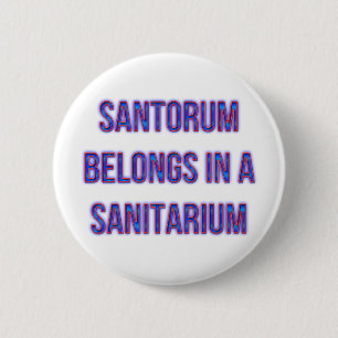 Santorum behoort tot een Sanitarium Ronde Button 5,7 Cm