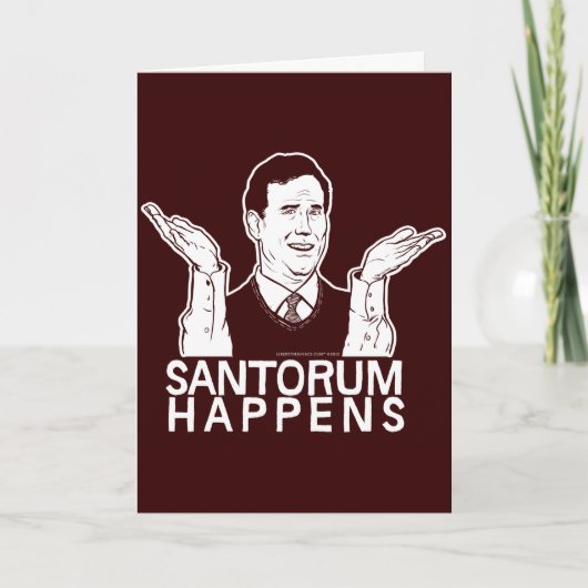 Santorum gebeurt Kaart (Voorkant)