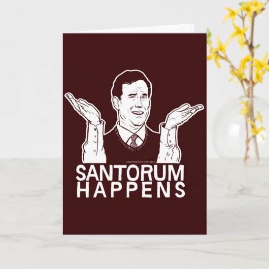 Santorum gebeurt Kaart (Gele Bloem)