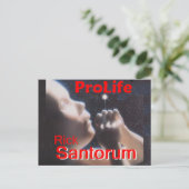 Santorum ProLife Briefkaart (Staand voorkant)
