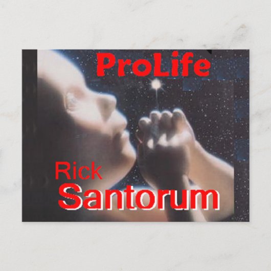 Santorum ProLife Briefkaart (Voorkant)