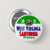 Santorum WEST VIRGINIA Button (Voorkant /achterkant)