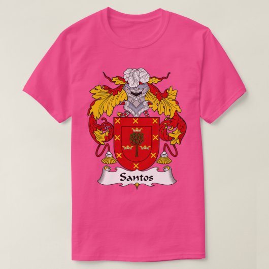 Santos Coat of Arms Family Crest  T-shirt (Design voorkant)