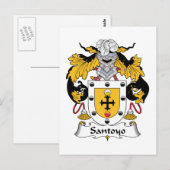 Santos Family Crest Briefkaart (Voorkant / Achterkant)