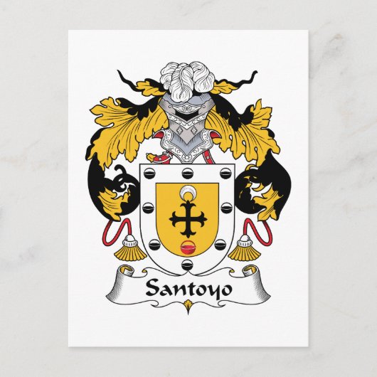 Santos Family Crest Briefkaart (Voorkant)