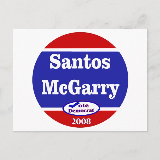 Santos McGarry in 2008 Briefkaart (Voorkant)