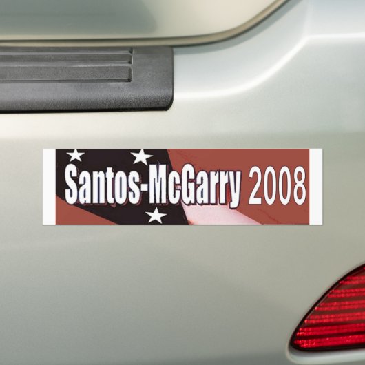Santos McGarry in 2008 Bumpersticker (Op auto)