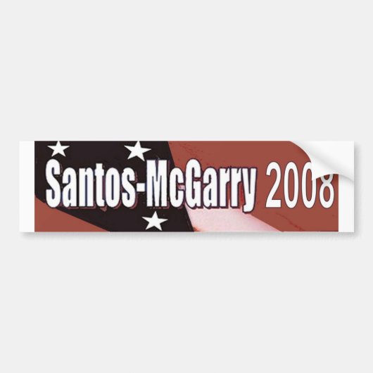 Santos McGarry in 2008 Bumpersticker (Voorkant)