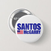 Santos McGarry Ronde Button 5,7 Cm (Voorkant /achterkant)