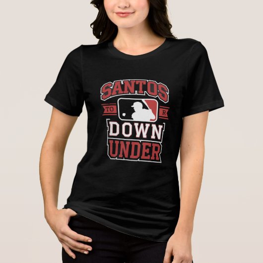 Santos onder honkbal Logo Tri-Blend Shirt (Voorkant)