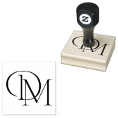 Santos Trouwlogo | Monogram Trouw Rubberstempel (Gestempeld)