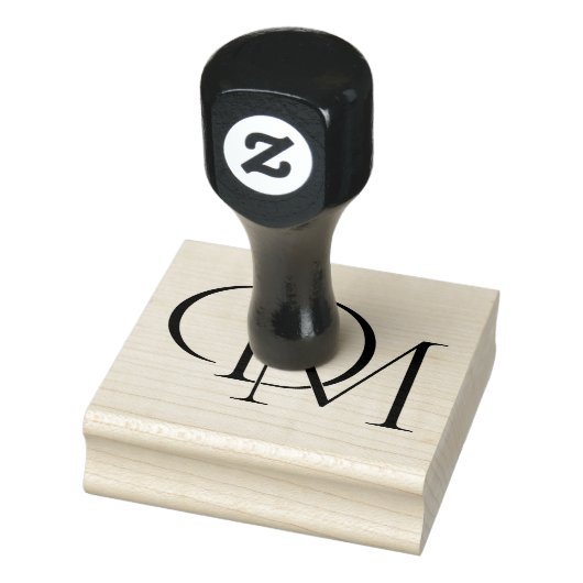 Santos Trouwlogo | Monogram Trouw Rubberstempel (Stempel)