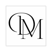 Santos Trouwlogo | Monogram Trouw Rubberstempel (Afrduk)
