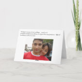 Santosh and Sarah Announcement card Aankondiging (Achterkant)