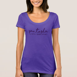 Santosha:  Wees tevreden, dankbaar en gelukkig T-shirt