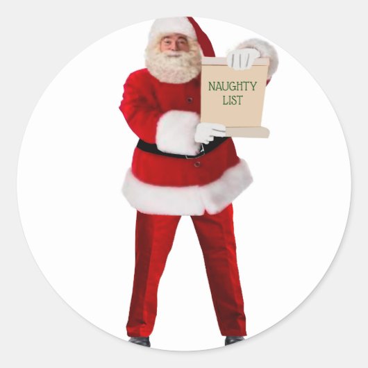 Sant's ondeugende lijst ronde envelop zegels (Voorkant)