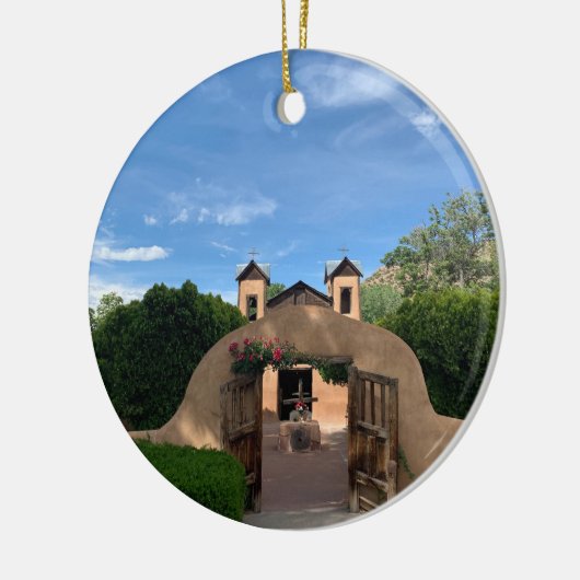 Santuario de Chimayo kerk foto katholiek Keramisch Ornament (Links)