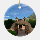 Santuario de Chimayo kerk foto katholiek Keramisch Ornament (Achterkant)