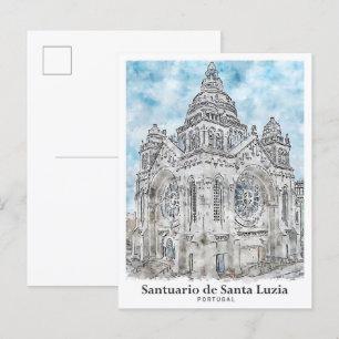 Santuario de Santa Luzia Portugal Travel Briefkaart