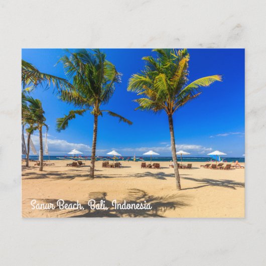 Sanur Beach, Bali, Indonesië Briefkaart (Voorkant)
