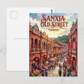 Sanxia Oude Straat Taiwan Briefkaart (Voorkant / Achterkant)